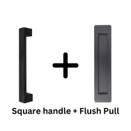 Square pull with flush handle  +$199