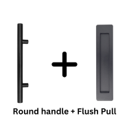 Round pull with flush handle +$249
